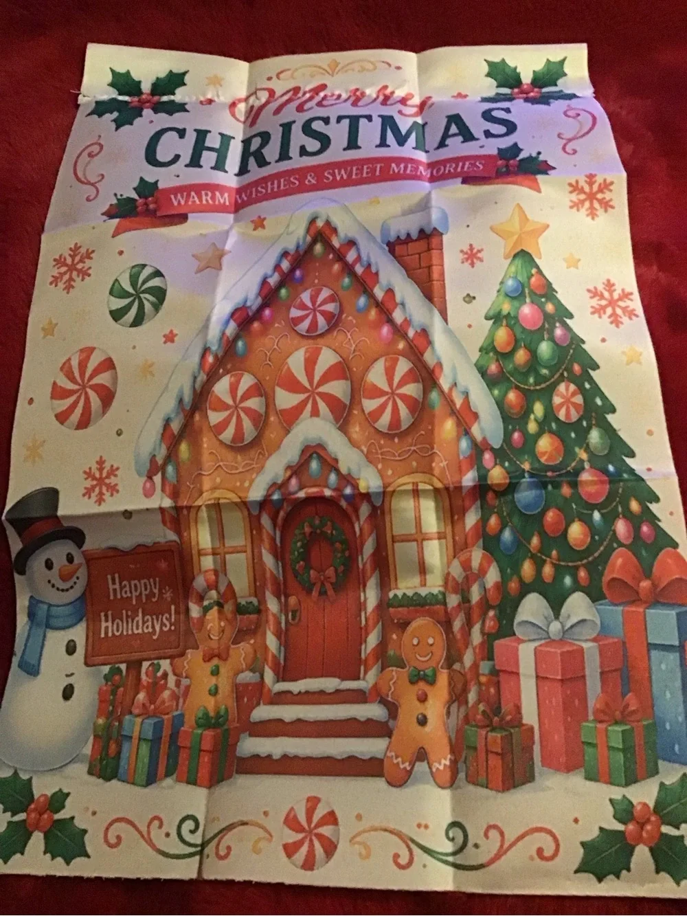 Merry Christmas mini garden flag